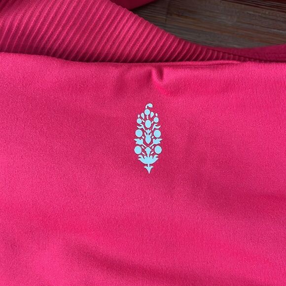 Free People Movement Cut Out Crossback Jumpsuit Size L NWOT Red - Picture 5 of 10